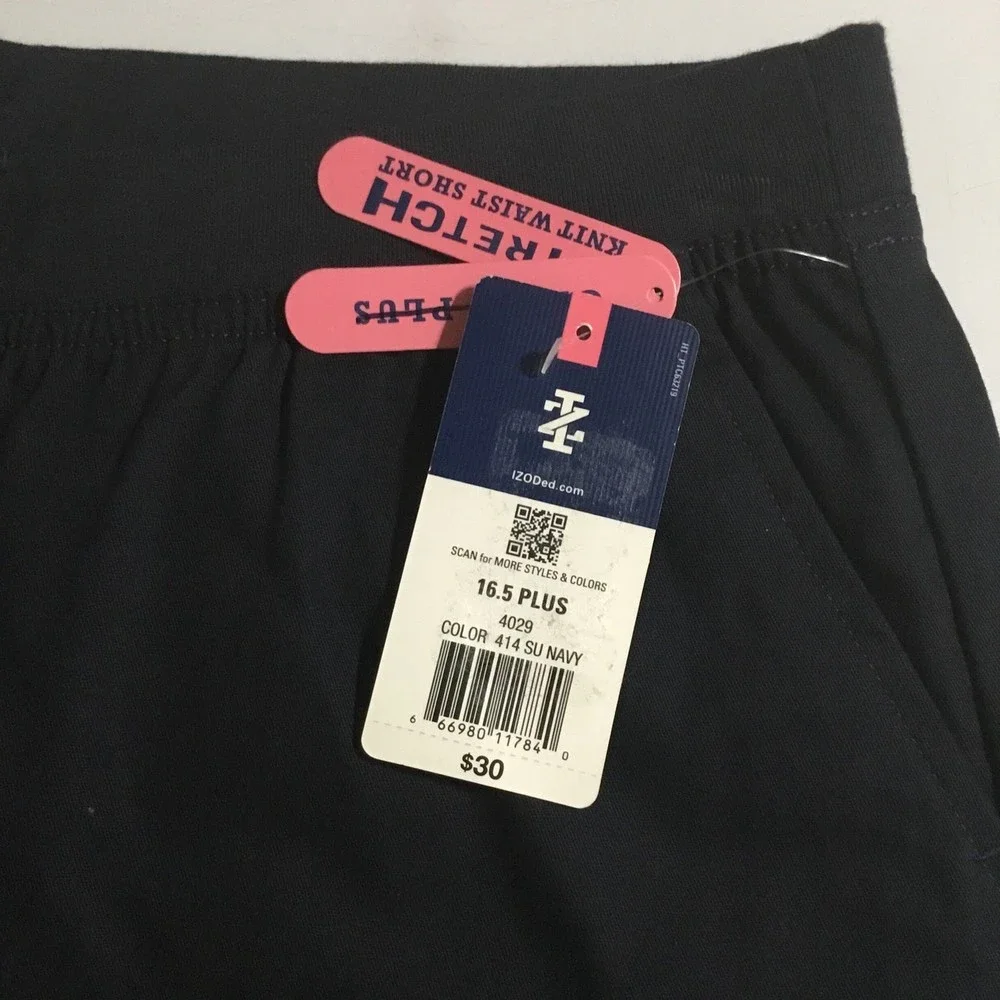 Izod Girl’s Navy Pull On Shorts Size 16.5 NWT